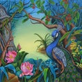 Animals acrylic painting titled 'Evening Song 6', 30x30 inches, by artist Vani Chawla on Canvas