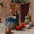 Everyday Things' still-life oil painting by artist Rohan Daithankar, 14x11 inch, on linen
