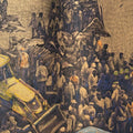 Eviction 5' figurative mixed-media painting by artist Krishnapada Maity, 27x40 inch, on paper