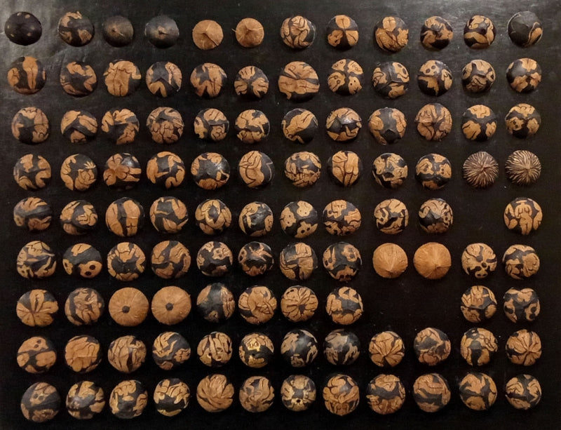 'Evolution' contemporary mixed-media painting by artist Minal Parkhi, 48x60 inch, on wooden ply