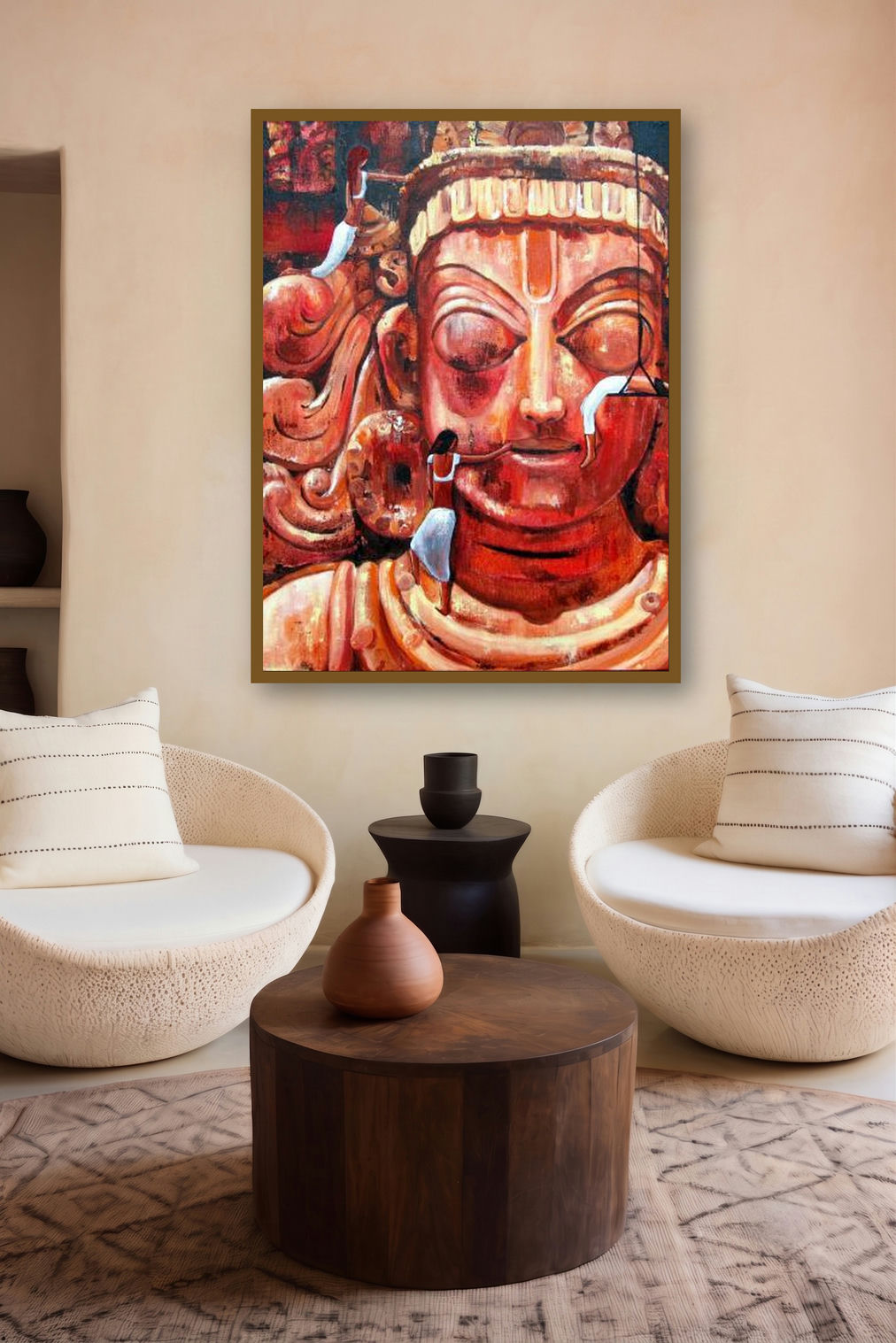 Exploring The Divine Ii by artist Suruchi Jamkar displayed in a Contemporary gallery