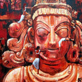 Fantasy acrylic painting titled 'Exploring The Divine Ii', 27x27 inches, by artist Suruchi Jamkar on Canvas