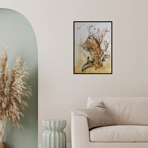 In-situ view of V V Swamy's 'Expression Of Love (Embrace)' painting in a room