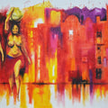 Nude oil pastel painting titled 'Expressions Of Emancipation 2', 25x36 inches, by artist Tejinder Ladi  Singh on Paper