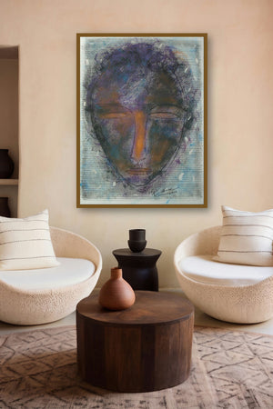 Face 1 (Inner Portrait) by artist D S Rane displayed in a Minimalist gallery