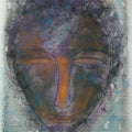 Figurative mixed media painting titled 'Face 1', 14x10 inches, by artist D S Rane on Paper