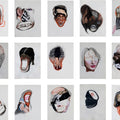 Face' contemporary mixed-media painting by artist Susmita Chowdhury, 8x5 inch, on paper