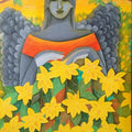 Figurative acrylic painting titled 'Fairy', 36x28 inches, by artist Sadaf Beg Khan on canvas
