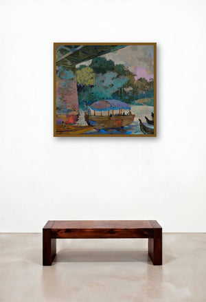 Fairy Boat by artist Sikandar Mulla displayed in a Minimalist Home Office
