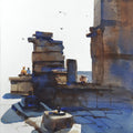 Faith Full' religious watercolor painting by artist Prashant Prabhu, 22x15 inch, on paper