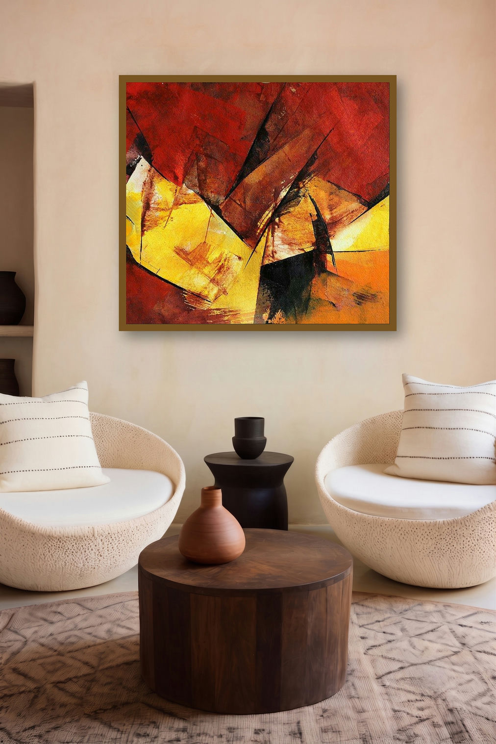 Falling Off The Cliff (Solar Flare) by artist Siddhesh Rane displayed in a Indian Art gallery