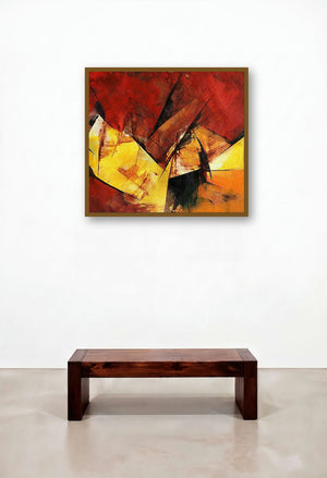 Falling Off The Cliff (Solar Flare) by artist Siddhesh Rane displayed in a Luxury Home Office