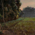 Landscape oil painting titled 'Farm Mornings', 8x12 inches, by artist Shraddha Singh on Board