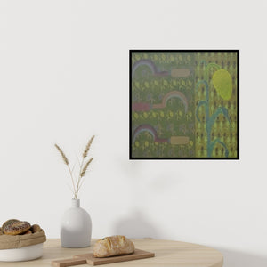 In-situ view of Rahul Pawar's 'Farmer Life (Cycle of Life)' painting in a room