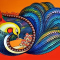 Animals acrylic painting titled 'Fascination 10', 27x44 inches, by artist Sanjay Tandekar on Canvas