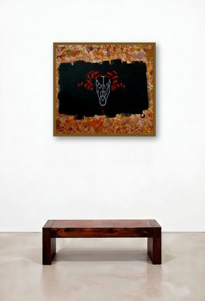 Fat Thursday by artist Marco Antonio Abbagnara displayed in a Minimalist Family Room