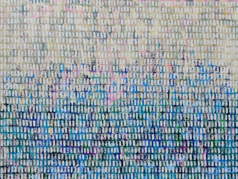 'Feel The World Around Me' abstract acrylic painting by artist Ketki Fadnis, 36x48 inch, on canvas