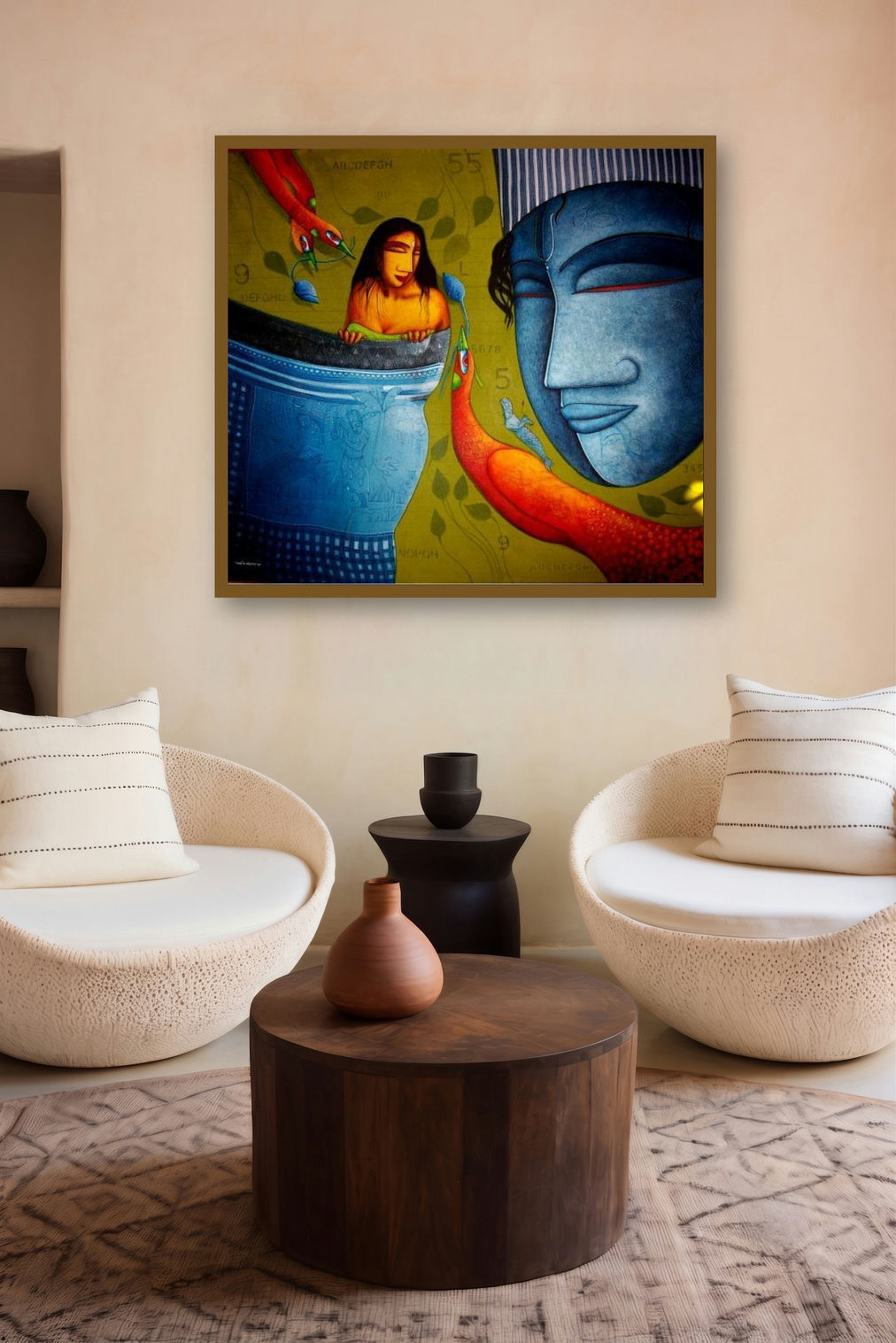 Feeling Love (Celestial Resonance) by artist Samir Sarkar displayed in a Modern gallery