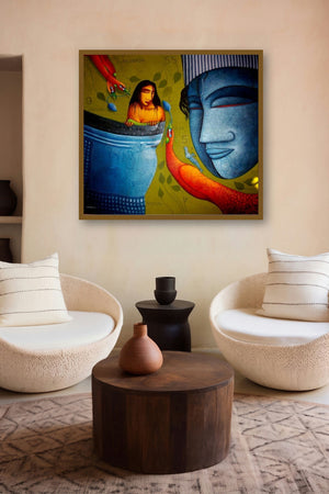 Feeling Love (Celestial Resonance) by artist Samir Sarkar displayed in a Modern gallery