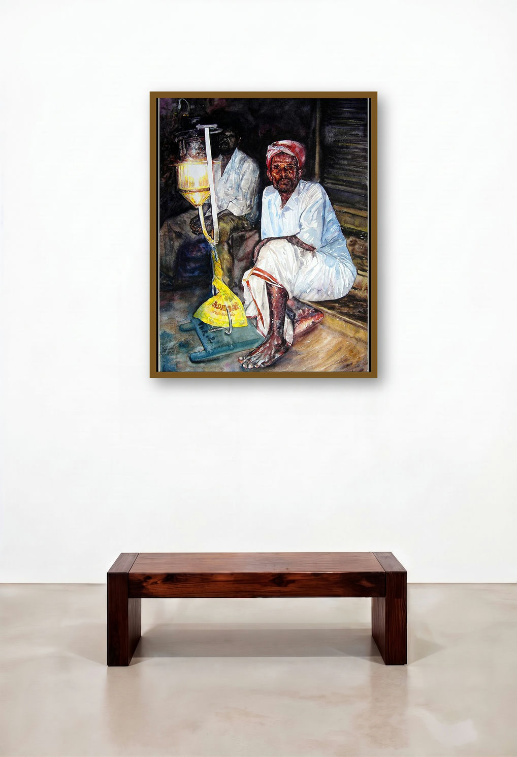 Festival Light With Man (Illuminating Festivities) by artist Srv Artist displayed in a Coastal Hallway