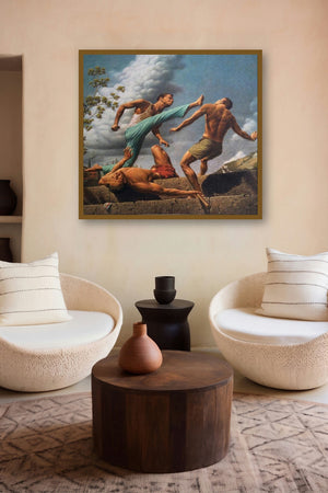 Fighting (The Intensity of Struggle) by artist Sanjay Sarfare displayed in a Luxury gallery