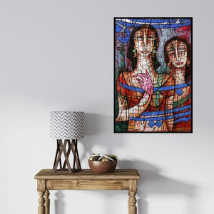 In-situ view of A S Rind's 'Figurative Painting 2' painting in a room