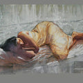 Nude watercolor painting titled 'Figure 1', 24x30 inches, by artist NanaSaheb Yeole on Paper