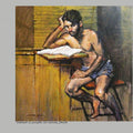 Figurative acrylic painting titled 'Figure 6', 24x24 inches, by artist NanaSaheb Yeole on Canvas
