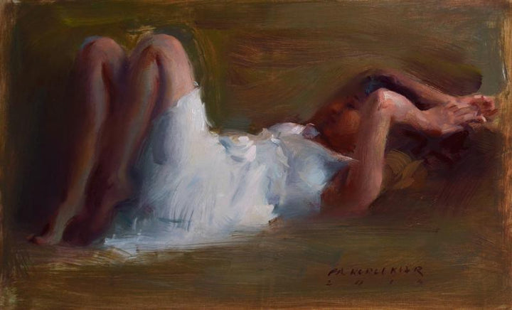 Figure Ix Painting by Pramod Kurlekar | ArtZolo.com