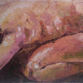 Nude oil painting titled 'Figurescape 02', 20x30 inches, by artist Prasad Bhardwaja on Canvas
