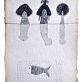 contemporary mixed media painting titled 'Fish 1', 10x8 inches, by artist Charlee Correia on Paper