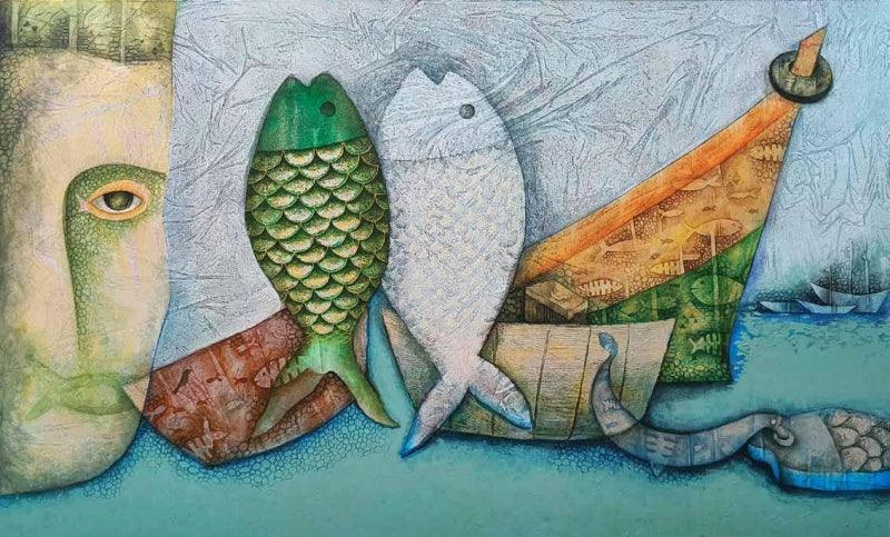 Fisher Path painting by Pooja Shelke