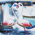 Animals acrylic painting titled 'Flamingo 1', 48x36 inches, by artist Vishwajeet Naik on Canvas