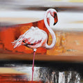 Animals acrylic painting titled 'Flamingo 4', 48x36 inches, by artist Vishwajeet Naik on Canvas
