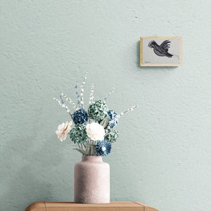 Preview of 'Flight 4 (A Flight of Fantasy)' Painting by Sudhir Shukla shown on a wall in a furnished room.