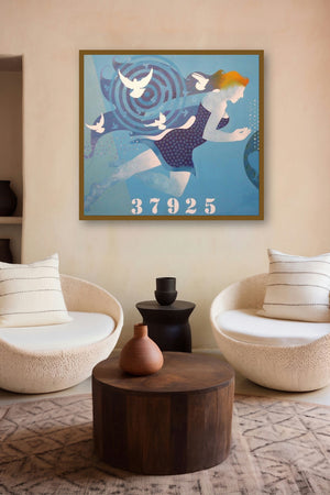 Flight Of Peace (Spirit of Flight) by artist Ranjit Singh displayed in a Museum Style gallery