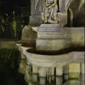 Flora Fountain 3' cityscape watercolor painting by artist Mohammad Yusuf, 14x7 inch, on paper