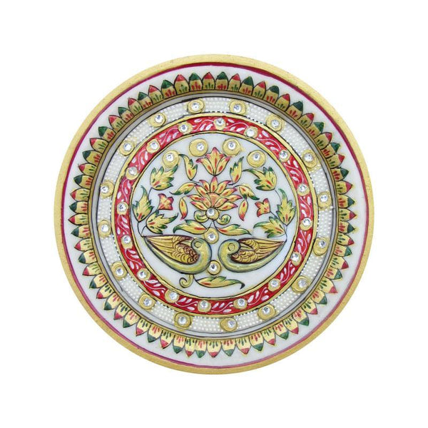 Floral Decorative Plate by Ecraft India | ArtZolo.com