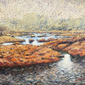 Flow' landscape oil painting by artist Amol Dubhele, 29x24 inch, on canvas