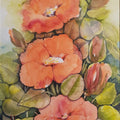 Flower 3' nature watercolor painting by artist Manohar Raja, 17x12 inch, on paper