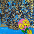Nature acrylic painting titled 'Flower 4', 30x24 inches, by artist GOPAL Roy on Glass