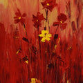 Nature acrylic painting titled 'Flowers 4', 24x18 inches, by artist Mopasang Valath on Canvas