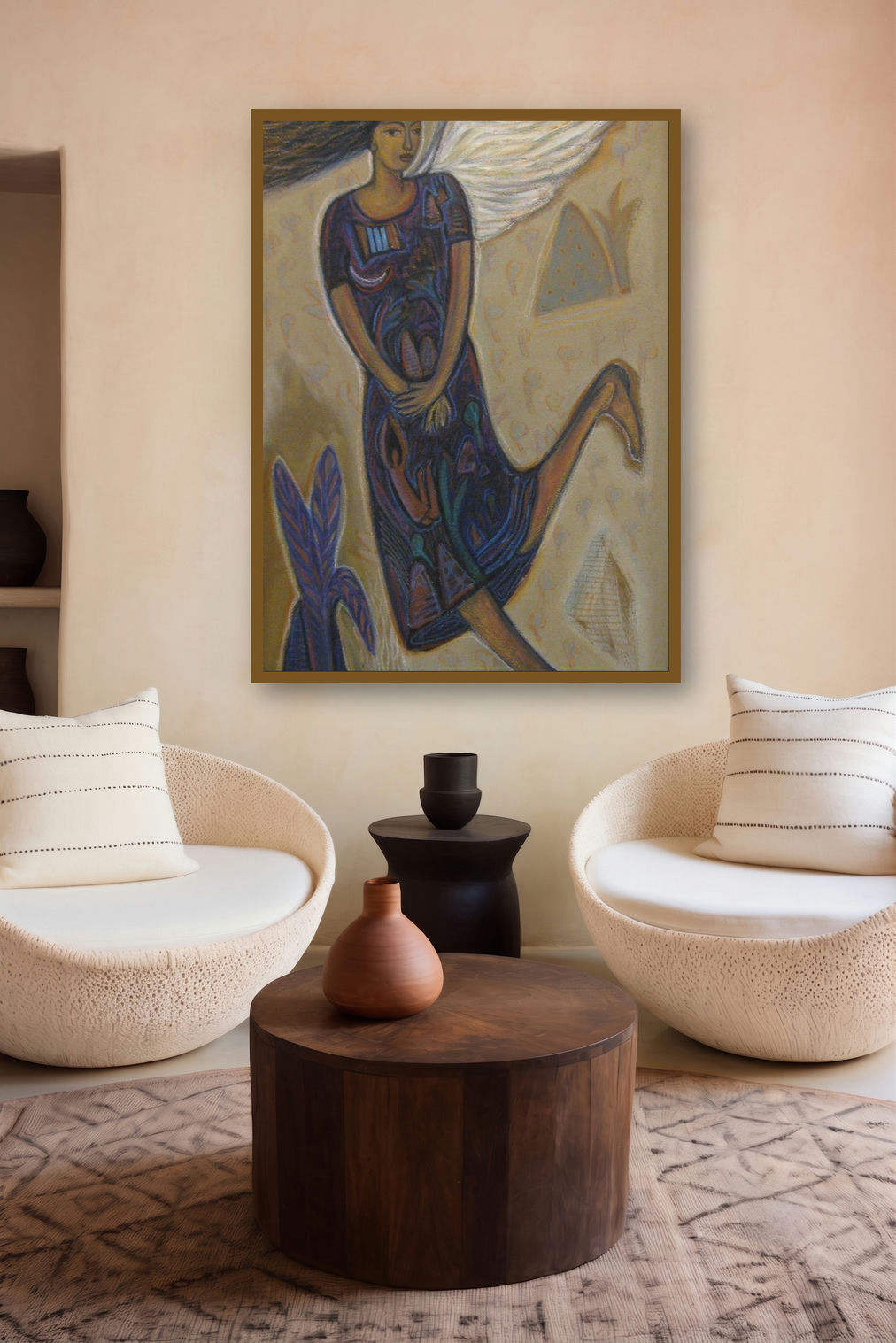 Flying Angel Ii (Ascent of Harmony) by artist Arpita Chandra displayed in a Minimalist gallery