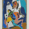 Figurative serigraphs painting titled 'Folk Lore Jaisalmer', 34x26 inches, by artist M. F. Husain on Paper