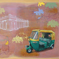 Transportation acrylic painting titled 'For A Moment Together', 30x36 inches, by artist Shitangshu Mondal on Canvas