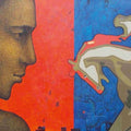 Figurative acrylic painting titled 'Force 22', 36x60 inches, by artist Rajan Raghavan on Canvas