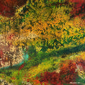 The Forest' abstract acrylic painting by artist Meenakshi Jain, 30x26 inch, on canvas
