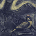 Animals printmaking titled 'Fossil 2', 30x22 inches, by artist Atin Basak on Paper