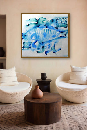 Fossil Series 2 (Oceanic Dreamscape**) by artist Ranjith Raghupathy displayed in a Curated gallery