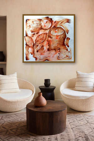Fossil Series 3 (Inner Journey**) by artist Ranjith Raghupathy displayed in a Minimalist gallery